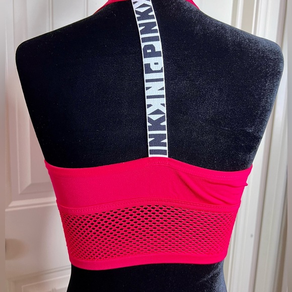 VICTORIAS SECRET PINK LOGO COOL & COMFY WIRELESS T-BACK SPORTS BRA M NWT - Picture 7 of 10